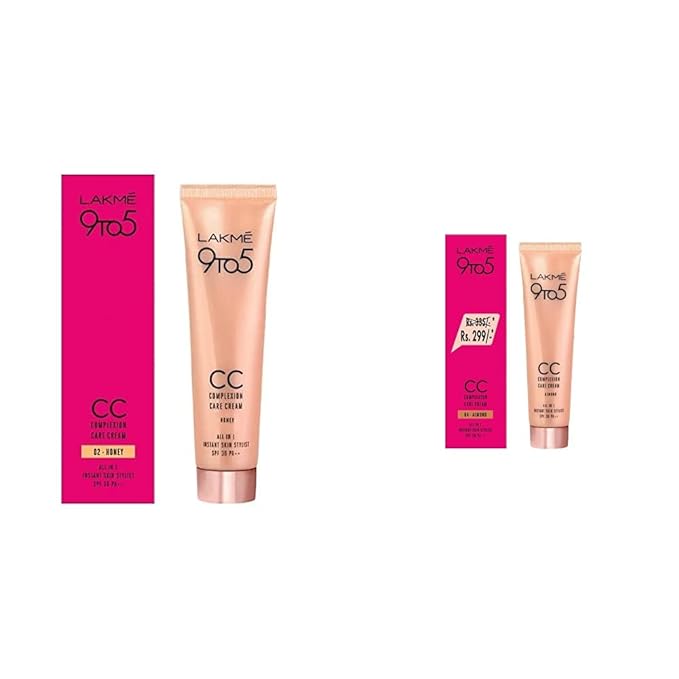 Lakme9 to 5 Complexion Care CC Cream, Honey, 30gms & Lakme 9 to 5 Complexion Care CC Cream, Almond, 30gms
