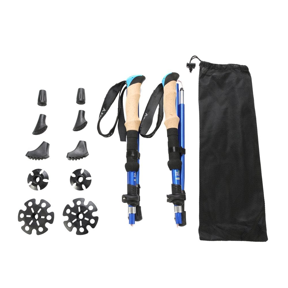 Climbing Climbing WMYBD Two-Pack Folding Trekking Poles Trekking Cane Accessory Set Aluminum Alloy