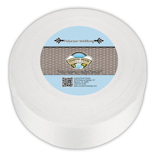 Country Brook Design® 1 1/2 Inch Printable Heat Set Polyester Webbing, 50 Yards
